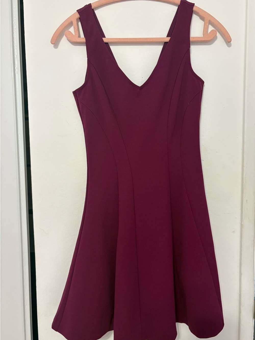 love...ady Sleeveless V-Neck Dress in Wine